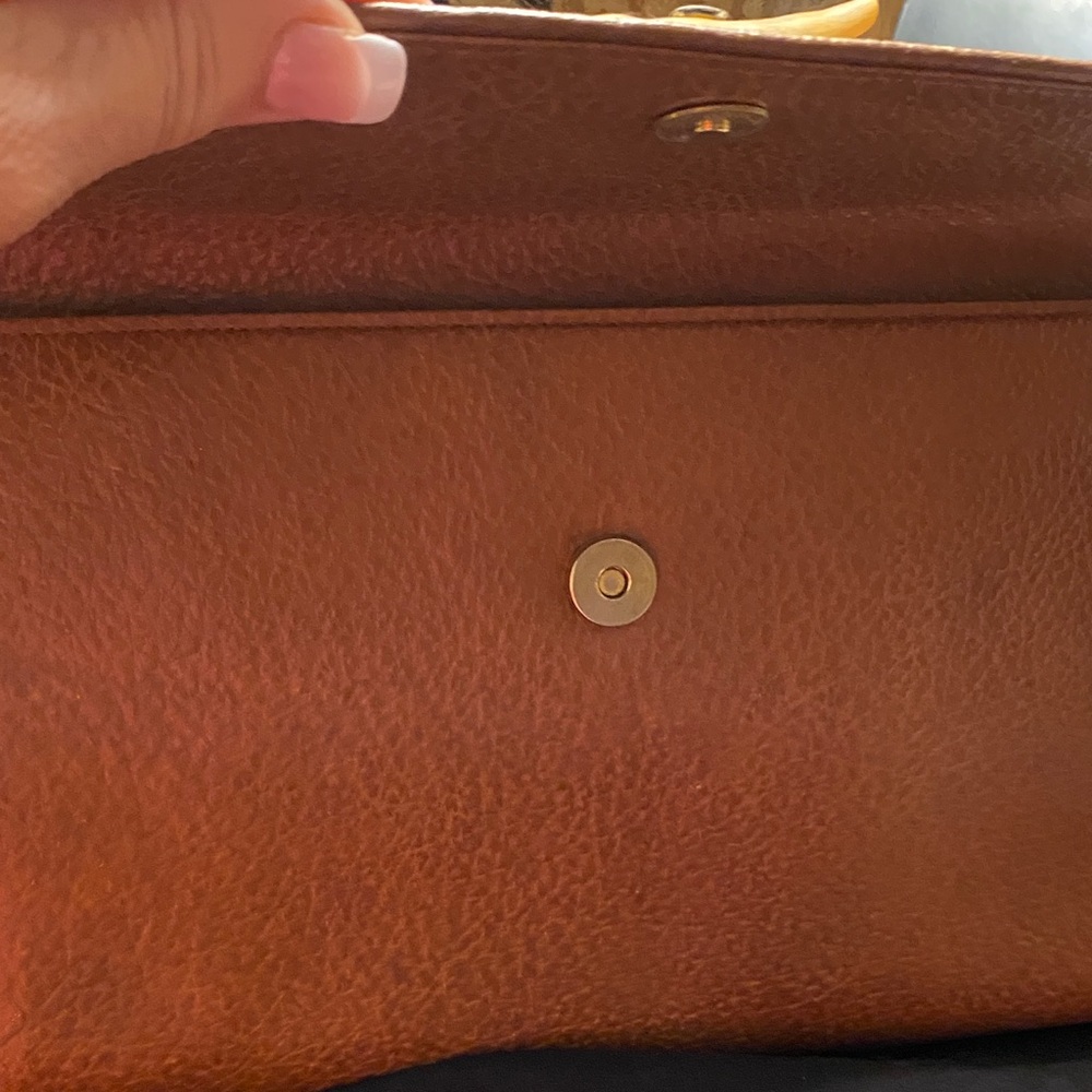 Yves Saint Laurent Rich Brown Leather Messenger Bag add a chain for crossbody - Picture 10 of 16